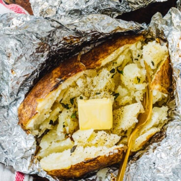 Baked Potato on Grill